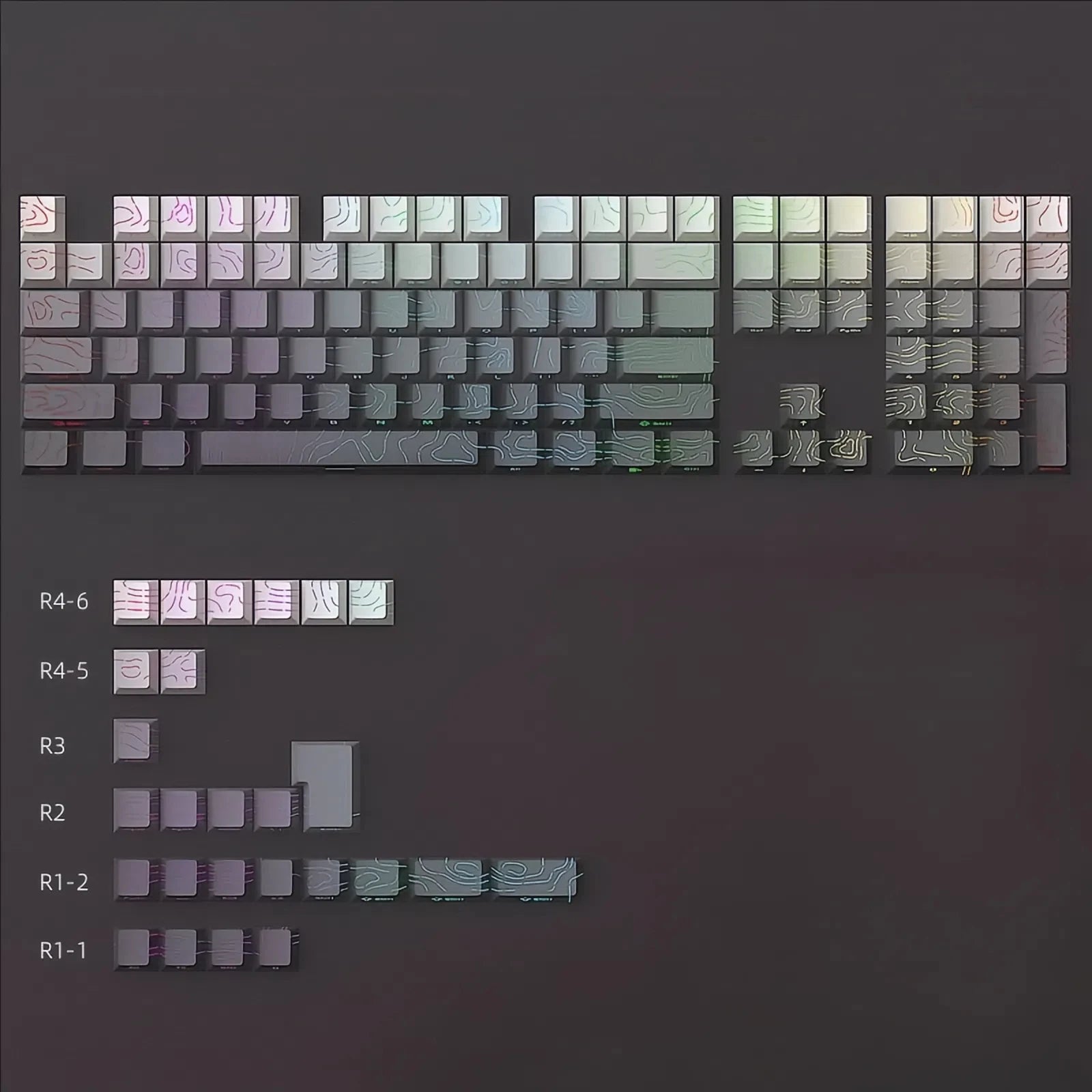 Topographic Keycaps 4.0 Version