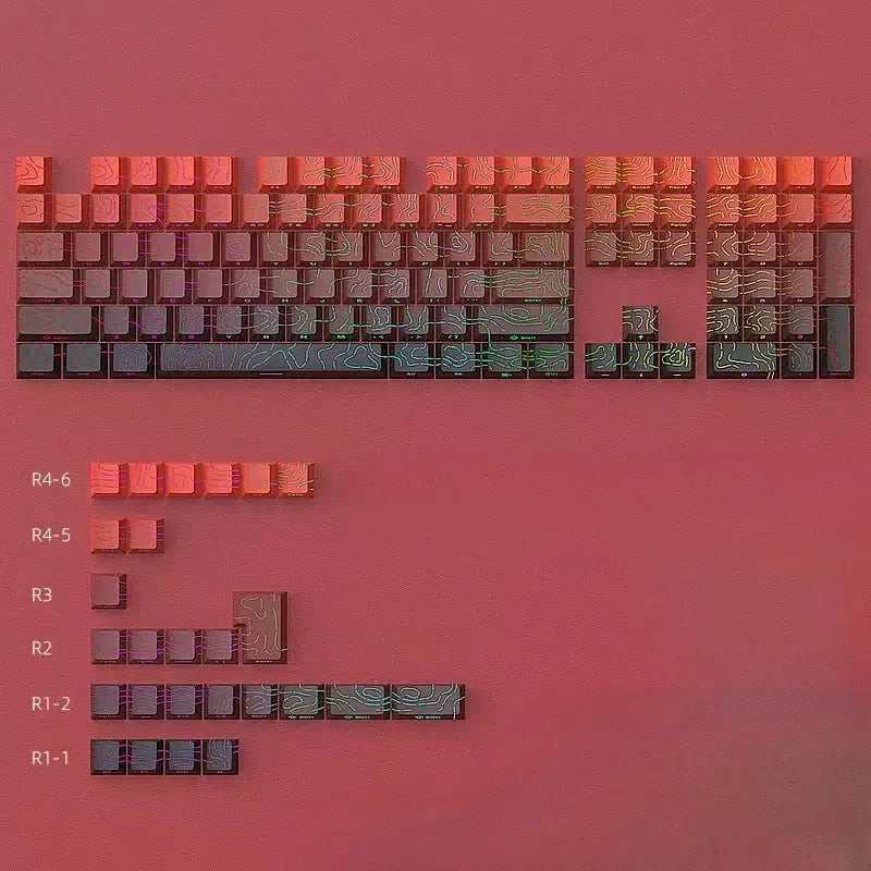Topographic Keycaps 4.0 Version