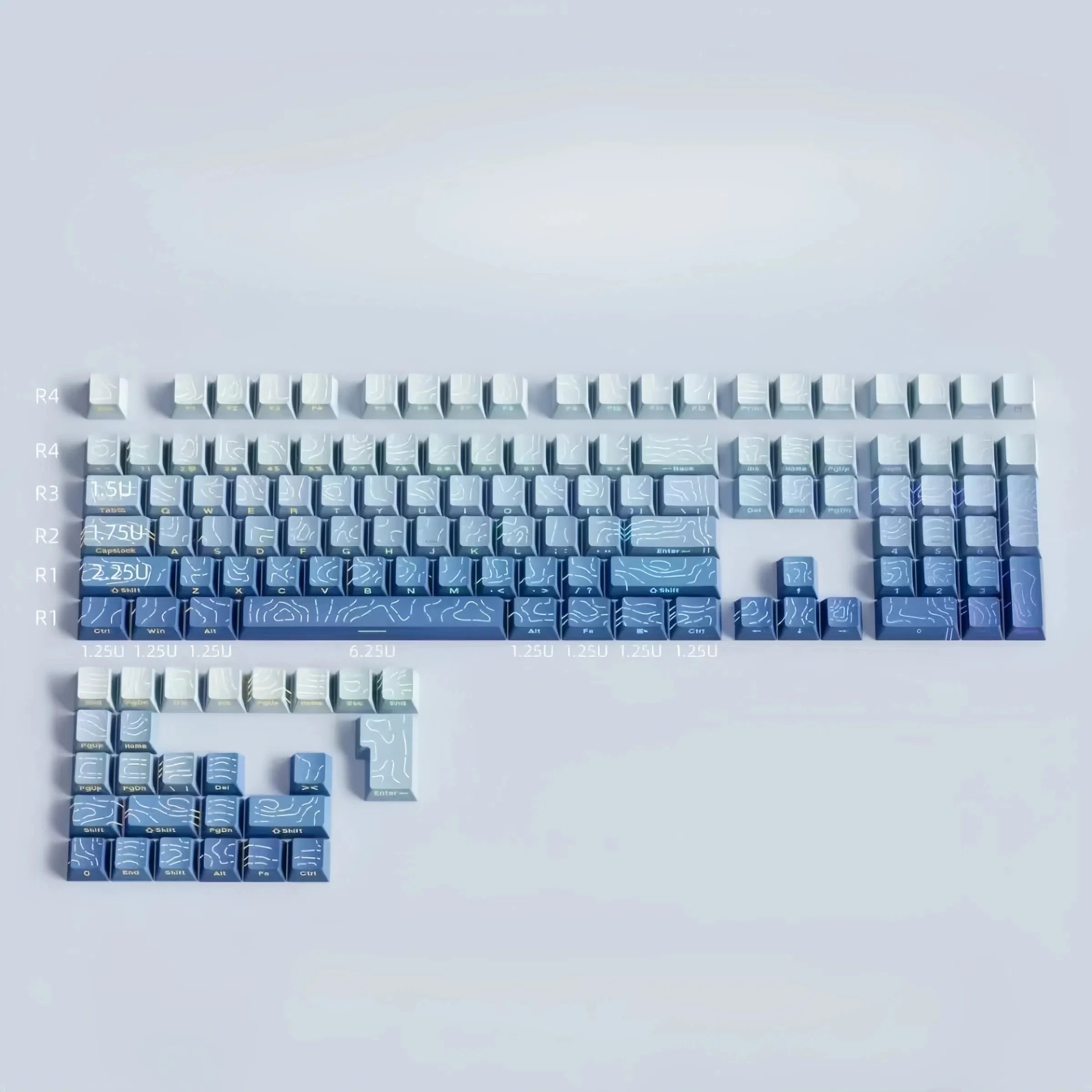 Topographic Keycaps 4.0 Version